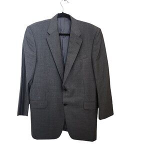 Hickey Freeman Blazer Sport Coat Jacket Men 42R Gray Loro Piana Wool Herringbone